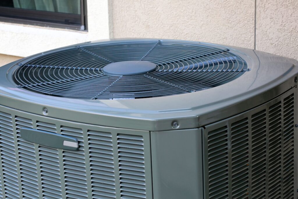 Close up of High efficiency modern AC-heater unit