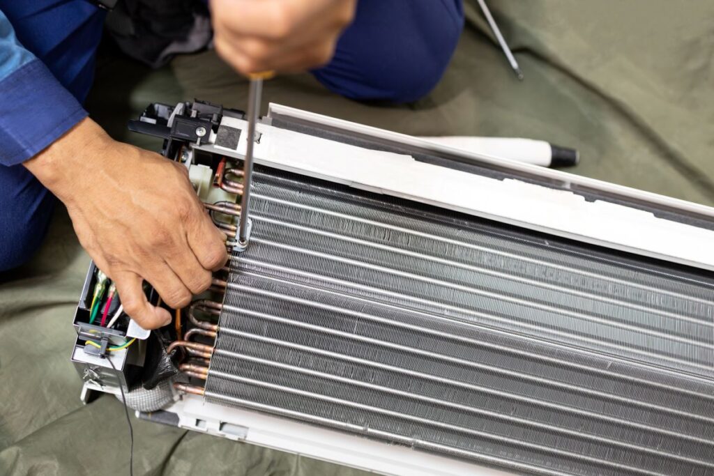 evaporator coil uv light for hvac worker installing