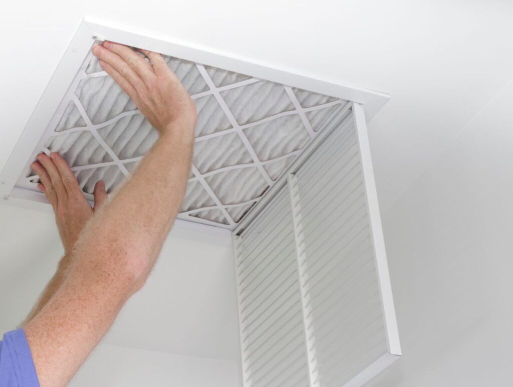 New Air Filter in Ceiling